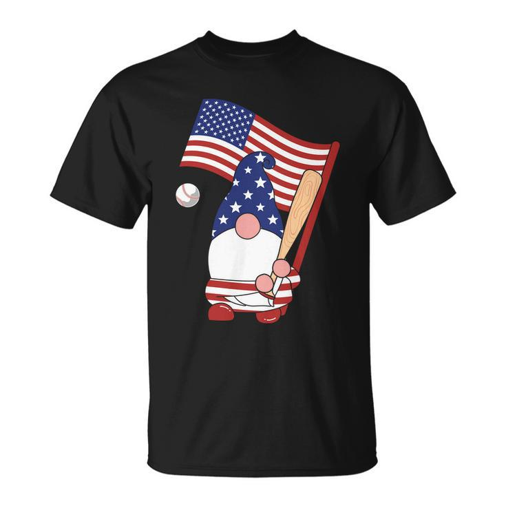 Usa Flag Gnome Graphic 4Th Of July Plus Size Shirt Unisex T-Shirt