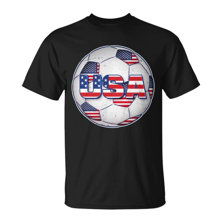 Usa Soccer Team Ball Unisex T-Shirt