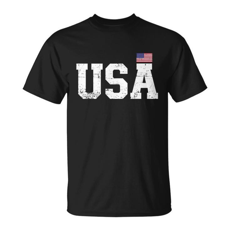 Usa With American Flag For Independence Day On 4Th Of July Unisex T-Shirt