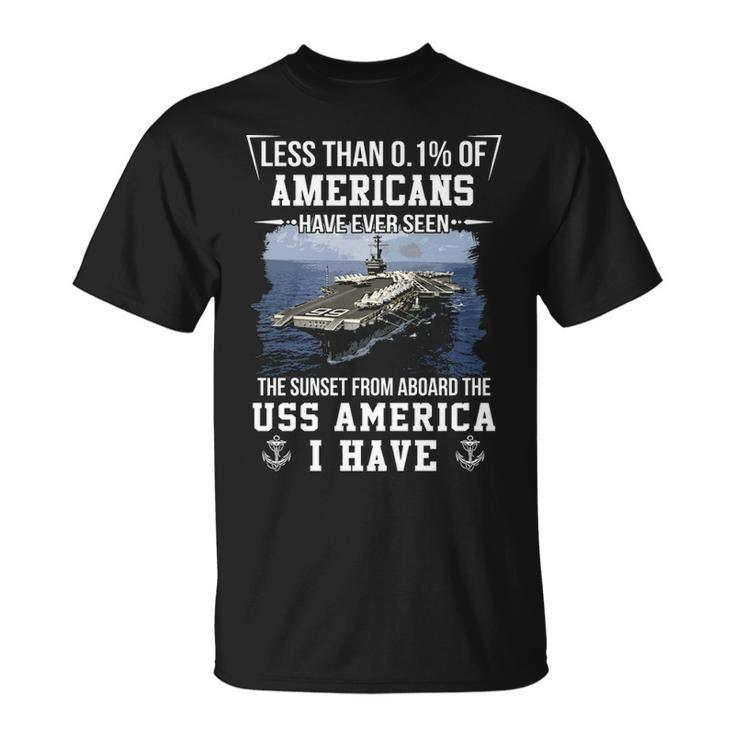 Uss America Cva Cv 66 Sunset Unisex T-Shirt
