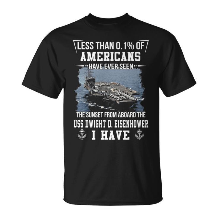 Uss Dwight D Eisenhower Cvn 69 Sunset Unisex T-Shirt