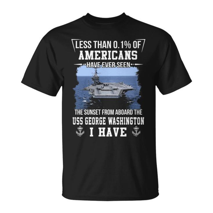 Uss George Washington Cvn 73 Sunset Unisex T-Shirt