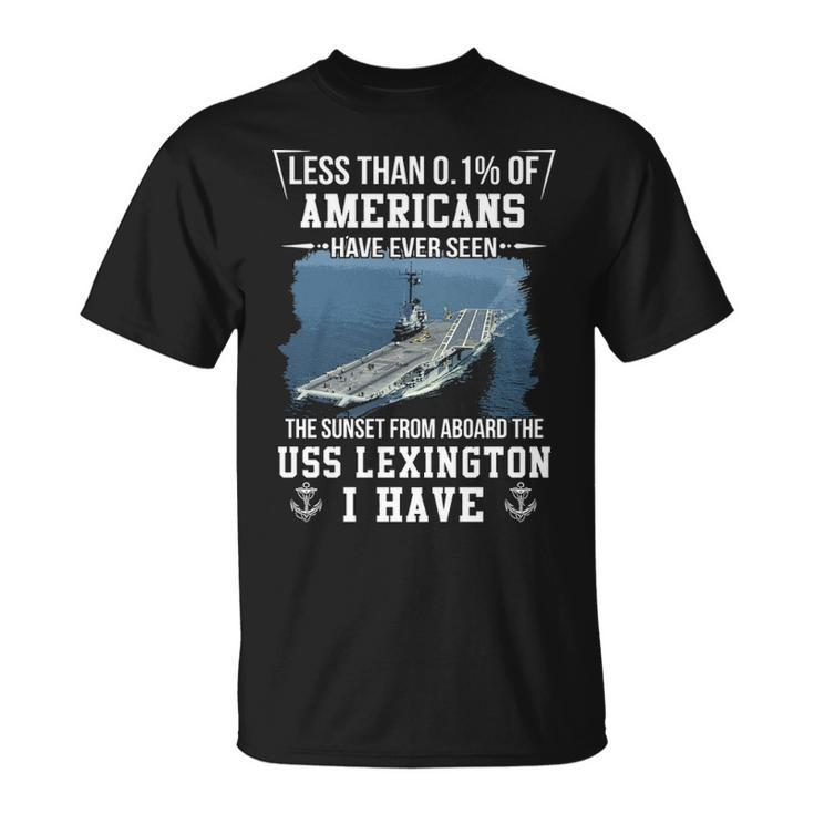 Uss Lexington Cv 16 Sunset Unisex T-Shirt