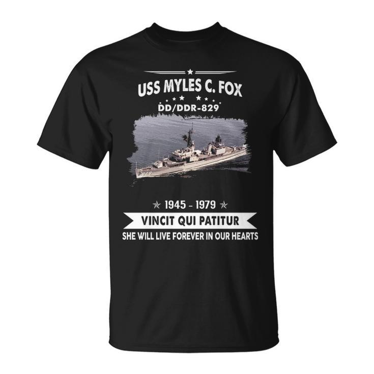 Uss Myles C Fox Dd  Unisex T-Shirt