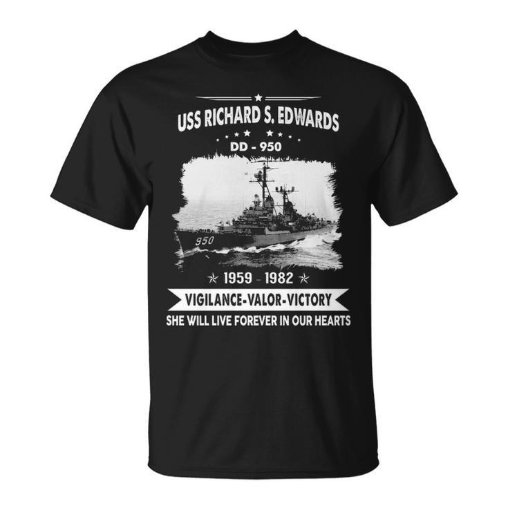 Uss Richard S Edwards Dd 950 Front Style Unisex T-Shirt