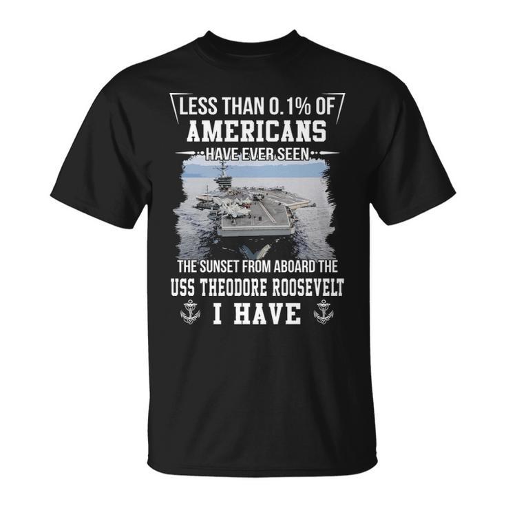 Uss Theodore Roosevelt Cvn 71 Sunset Unisex T-Shirt