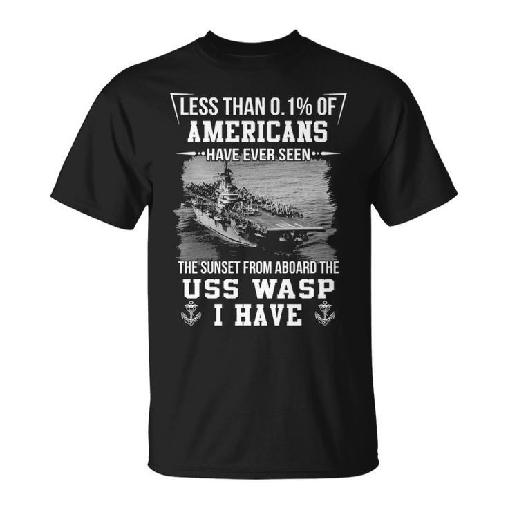 Uss Wasp Cv 18 Sunset Unisex T-Shirt