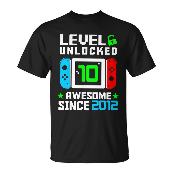 Video Game Level 10 Unlocked 10Th Birthday Unisex T-Shirt