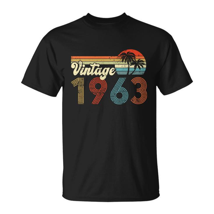 Vintage 1963 Made In 1963 59Rd Birthday Gift 59 Year Old Unisex T-Shirt