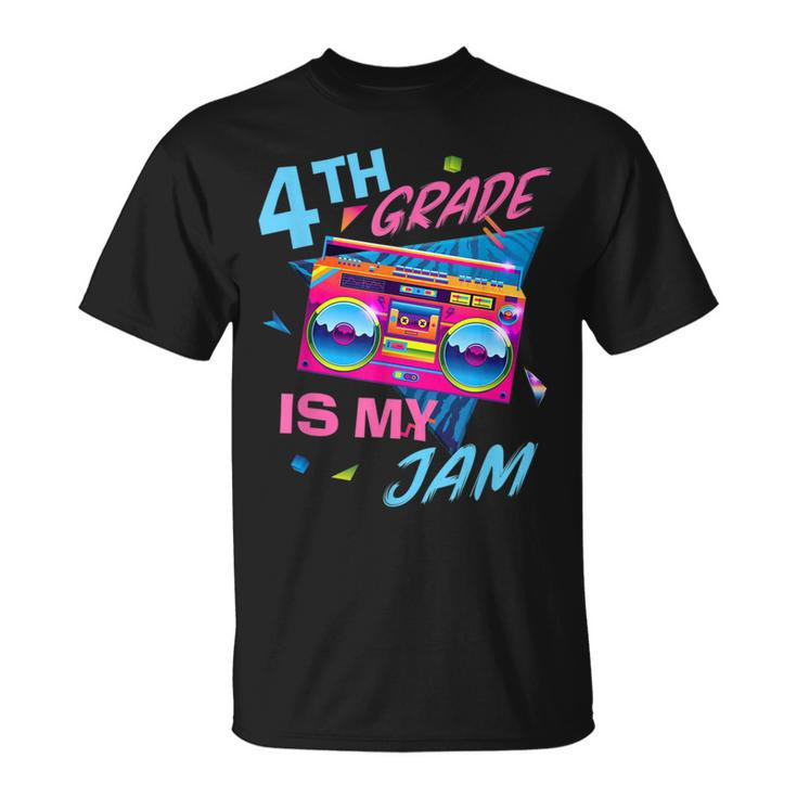 Vintage 80S Boombox 4Th Grade Is My Jam Teacher Student  Unisex T-Shirt