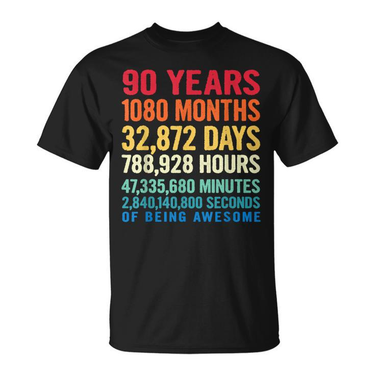 Vintage 90 Years Of Being Awesome Unique 90Th Birthday Gifts  Unisex T-Shirt
