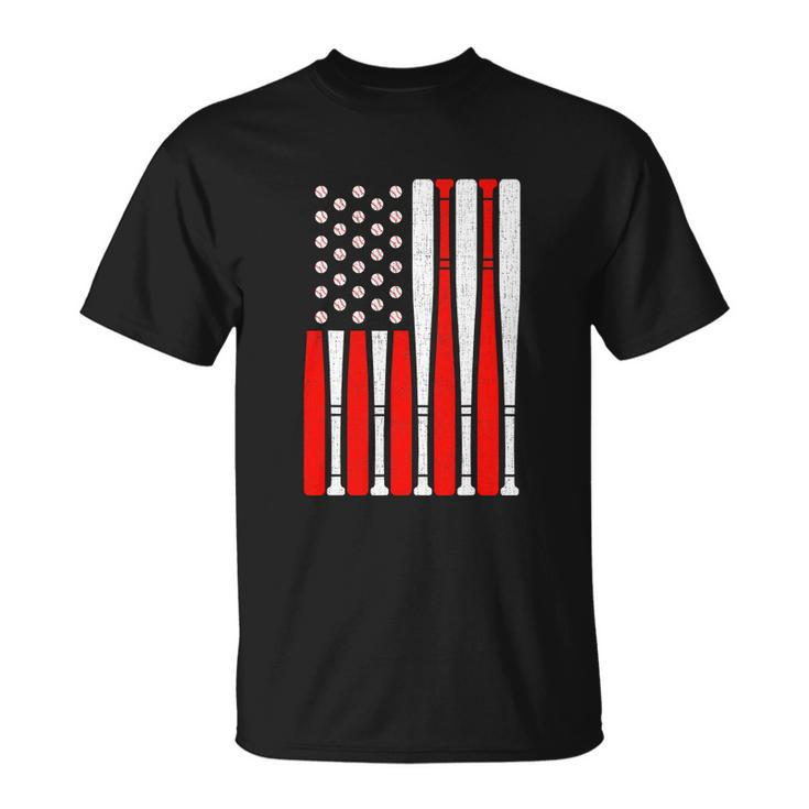 Vintage American Flag Baseball For 4Th Of July Unisex T-Shirt