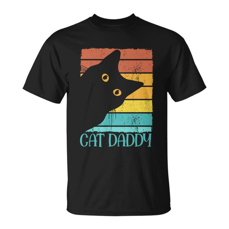 Vintage Cat Daddy Funny Cat Lover Gift Cat Dad Fathers Unisex T-Shirt