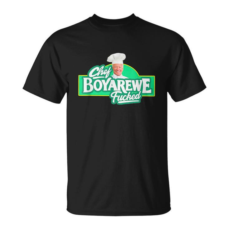 Vintage Chef Art Boyardee Anti Joe Biden T-Shirt
