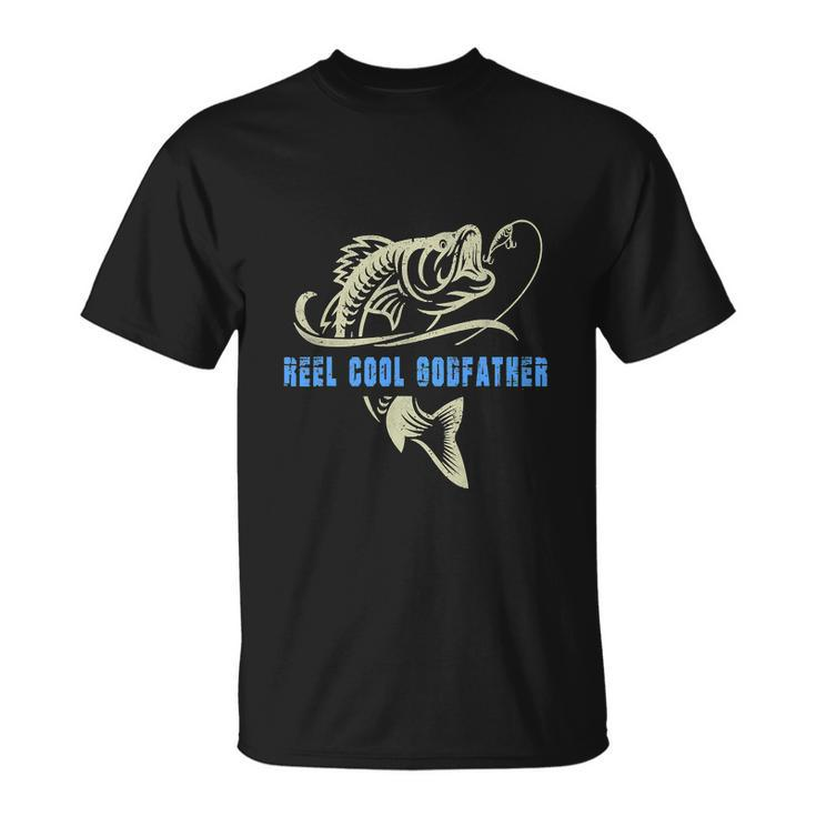 Vintage Fishing Reel Cool Godfather Funny Fish Unisex T-Shirt