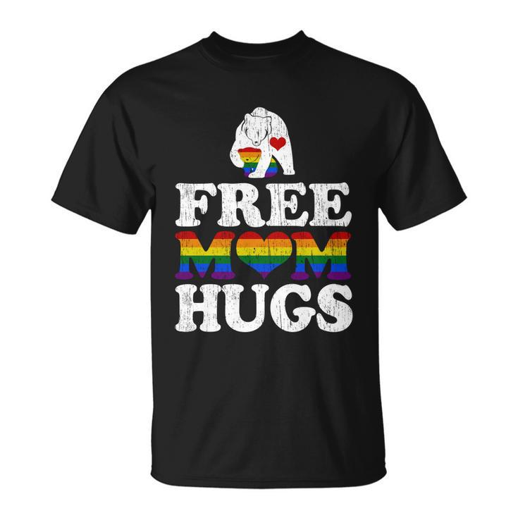 Vintage Free Mom Hugs Mama Bear Heart Pride Month Lgbt 2022 T-shirt