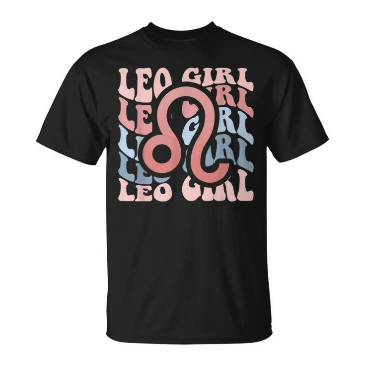 Vintage Leo Girl Retro Birthday Queen Horoscope T-shirt