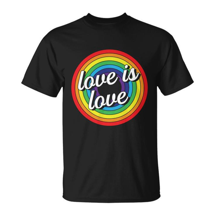 Vintage Love Is Love Rainbow Pride Month Unisex T-Shirt