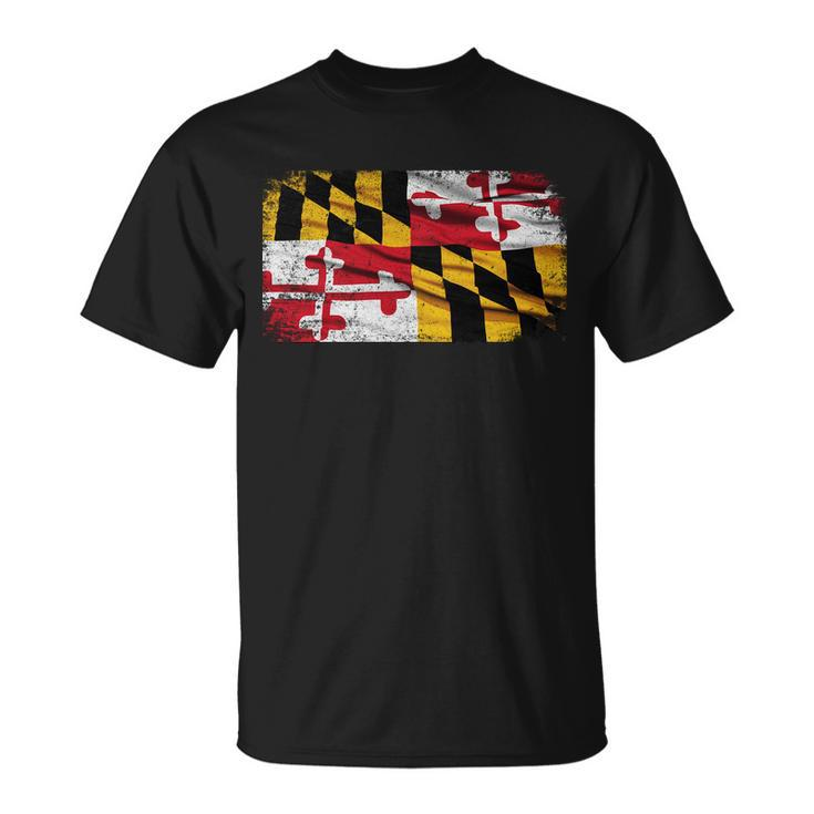 Vintage Maryland Flag Unisex T-Shirt