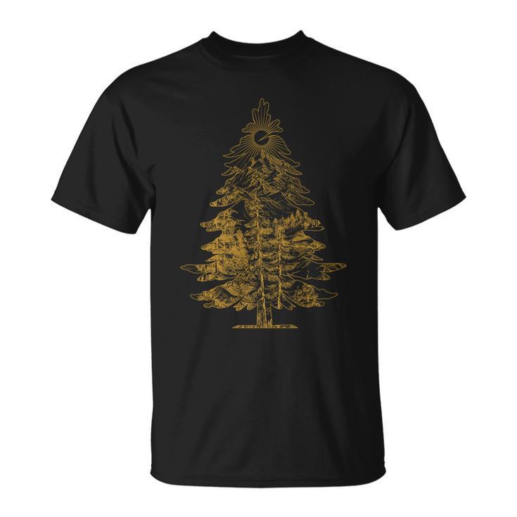 Vintage Nature Lover Pine Tree Forest Tshirt V2 Unisex T-Shirt