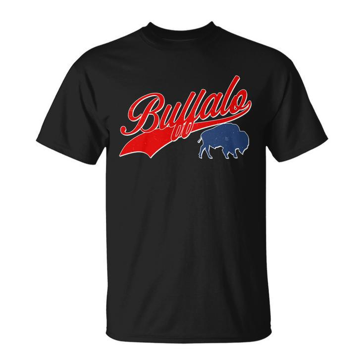 Vintage New York Buffalo Football Logo Unisex T-Shirt