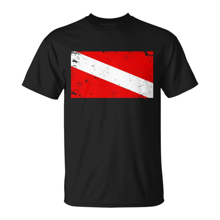 Vintage Scuba Diver Flag T-shirt