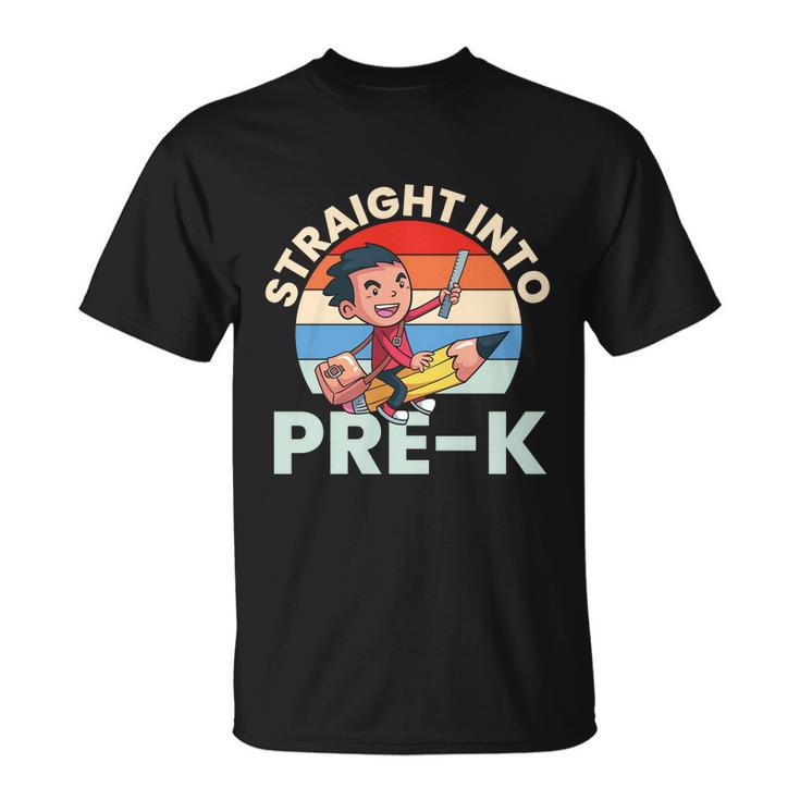 Vintage Straight Into Prek Boy Back To School Unisex T-Shirt