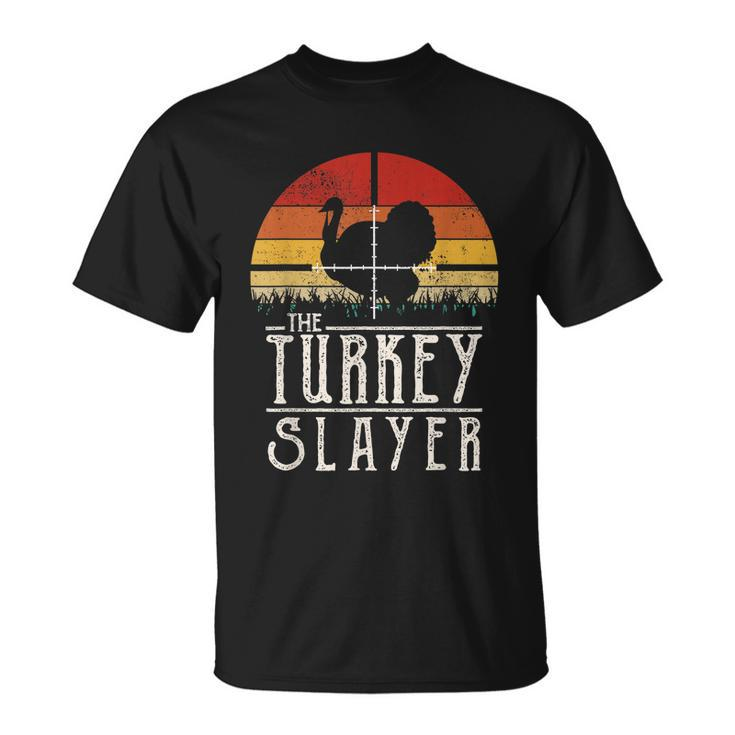 Vintage Sunset Retro Style Turkey Hunting Turkey Slayer Unisex T-Shirt