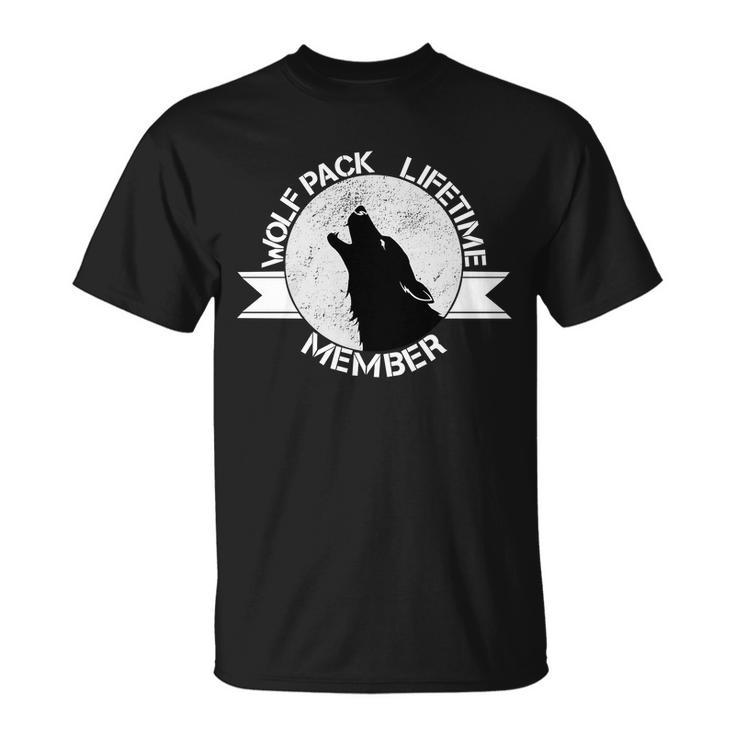 Vintage Wolf Pack Lifetime Member Emblem Tshirt Unisex T-Shirt