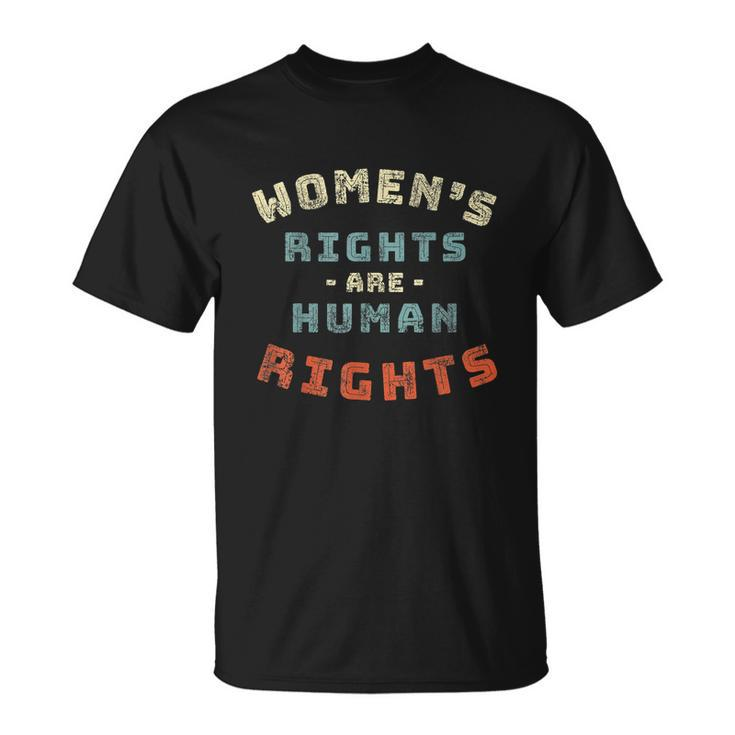 Vintage Womens Rights Are Human Rights Feminist Unisex T-Shirt