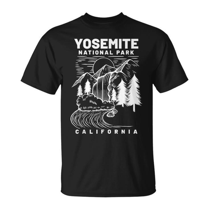 Vintage Yosemite National Park California Hiker  Unisex T-Shirt