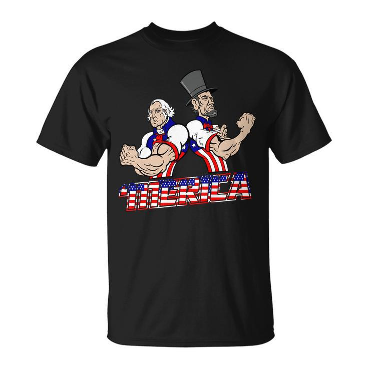 Washington And Lincoln &Merica Unisex T-Shirt