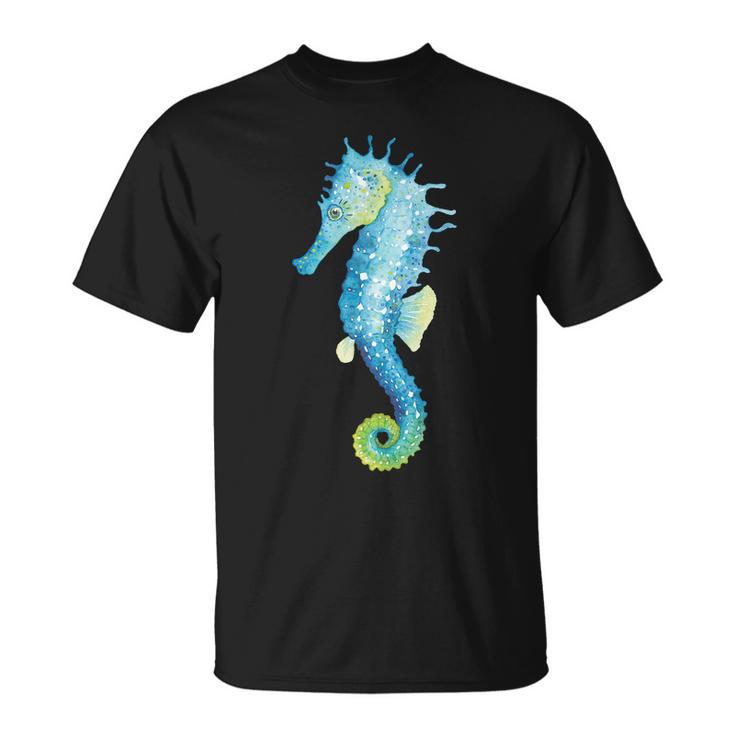 Watercolor Seahorse Tshirt V2 Unisex T-Shirt