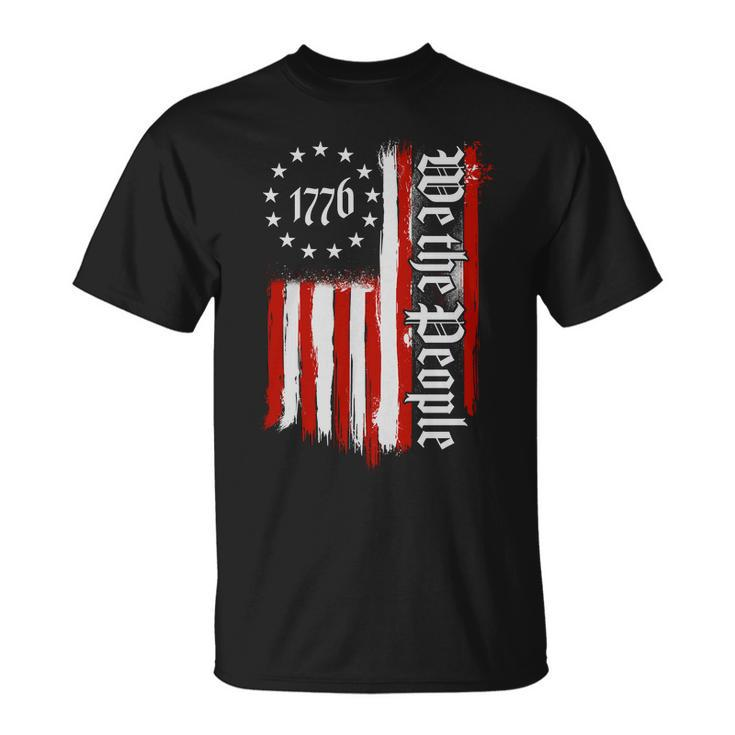 We The People 1776 Distressed Usa American Flag Tshirt Unisex T-Shirt