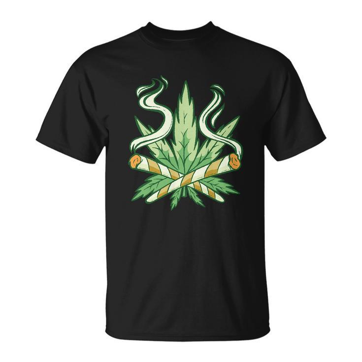 Weed Joint Cross Unisex T-Shirt