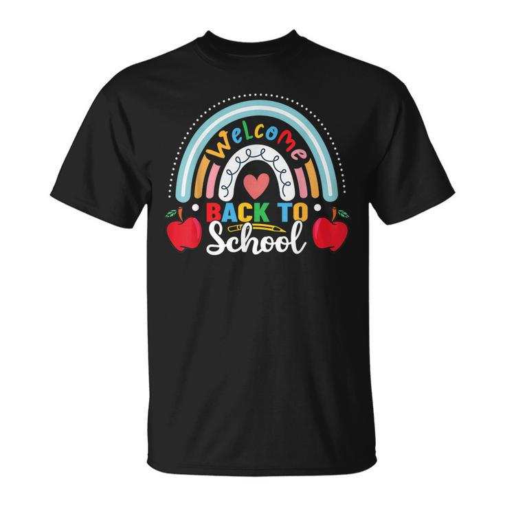 Welcome Back To School Rainbow First Day Of School Teachers T-shirt