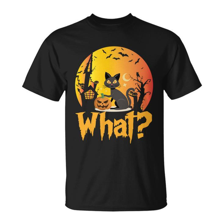 What Cat Pumpkin Halloween Quote Unisex T-Shirt