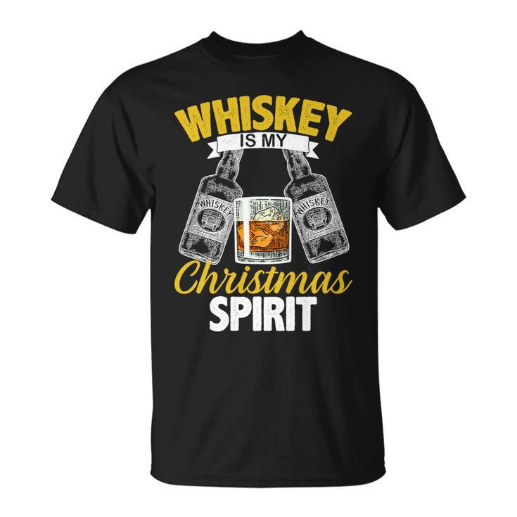 Whiskey Is My Christmas Spirit Tshirt Unisex T-Shirt