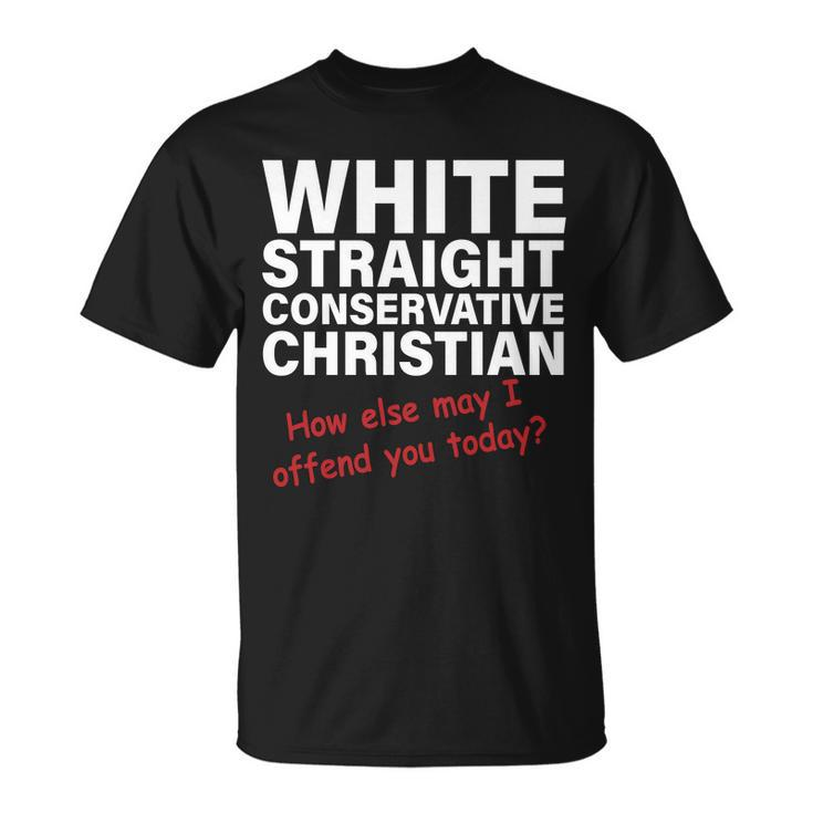 White Straight Conservative Christian V2 Unisex T-Shirt