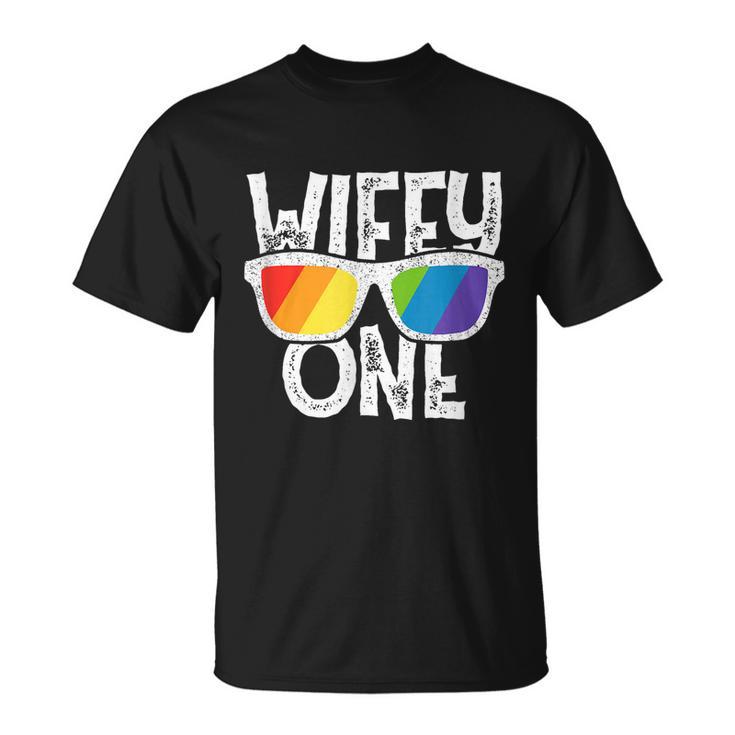 Wifey One Lesbian Pride Lgbt Bride Couple Unisex T-Shirt