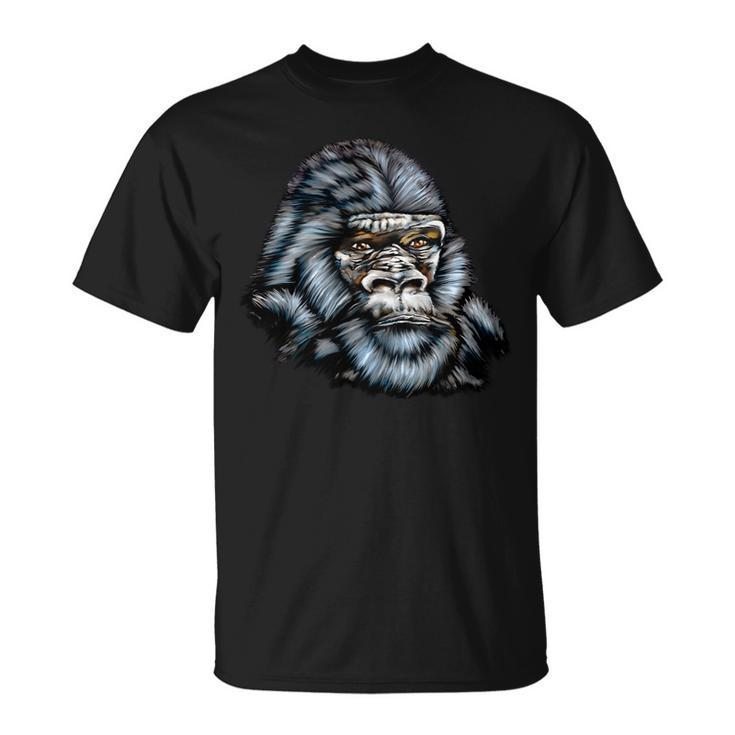 Wildlife - Big Face Gorilla Portrait Unisex T-Shirt