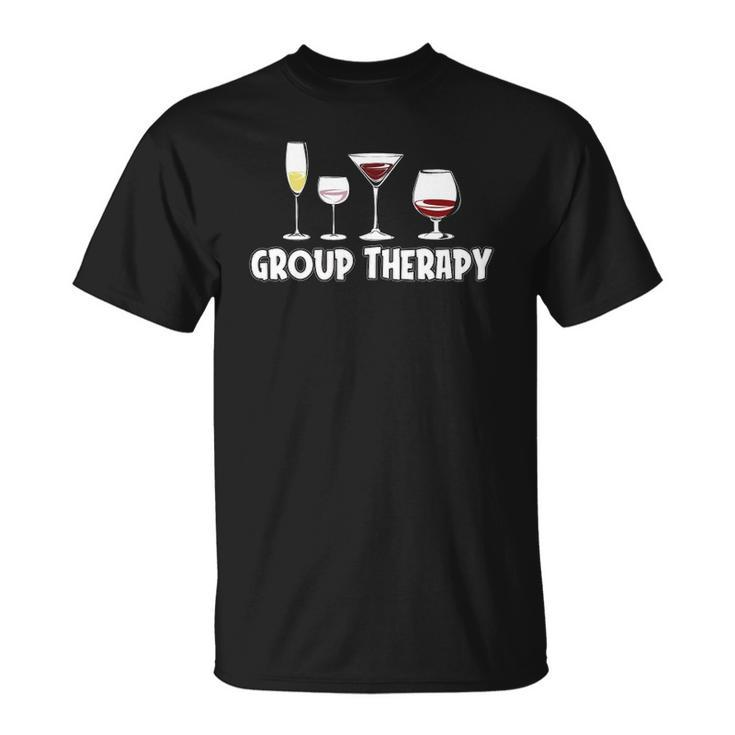 Wine Drinking Group Therapy Wine Unisex T-Shirt