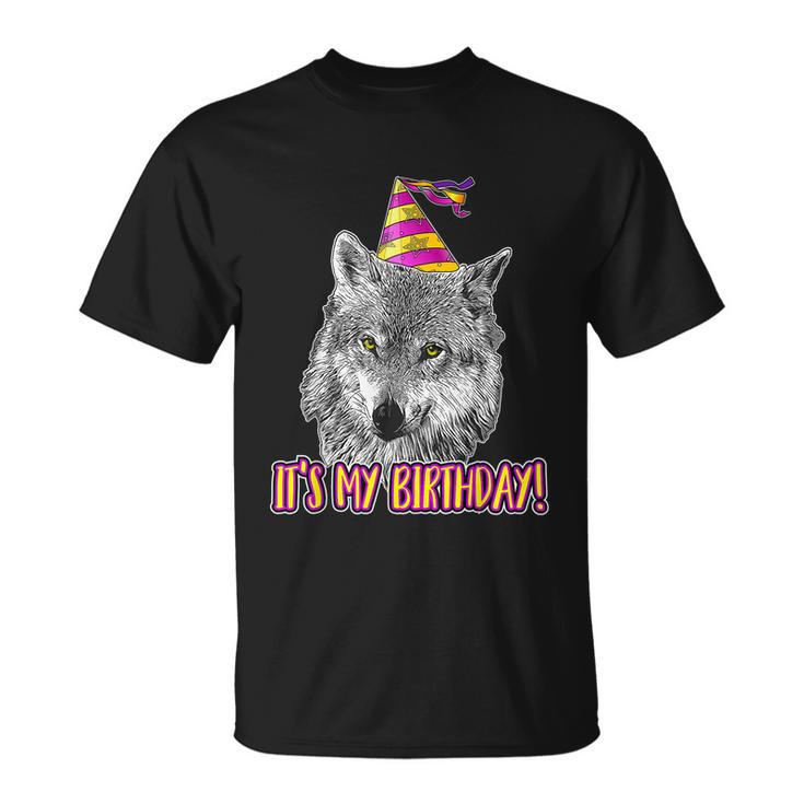 Wolf Birthday Themed Party Wolves Theme Girl Wolf Lover V2 Unisex T-Shirt