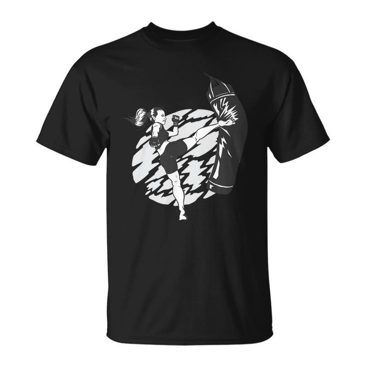 Woman High Kick Boxing Unisex T-Shirt