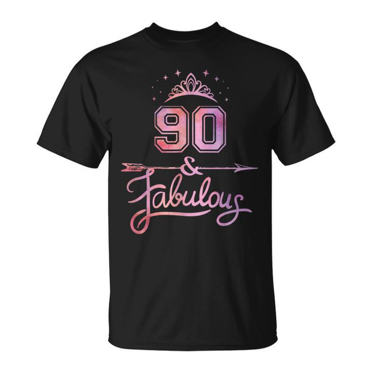 Women 90 Years Old And Fabulous Happy 90Th Birthday  Unisex T-Shirt