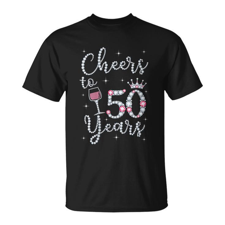 Women Gift Cheers To 50 Years 1969 50Th Birthday Gift For Womens Unisex T-Shirt