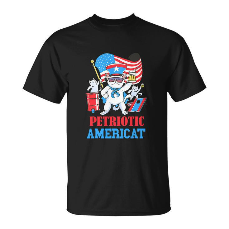 Y American Cat Funny 4Th Of July Unisex T-Shirt