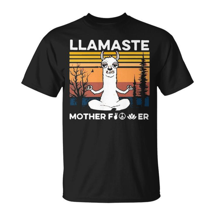 Yoga Llamaste Mother Fvcker Retro Vintage Mans T-shirt