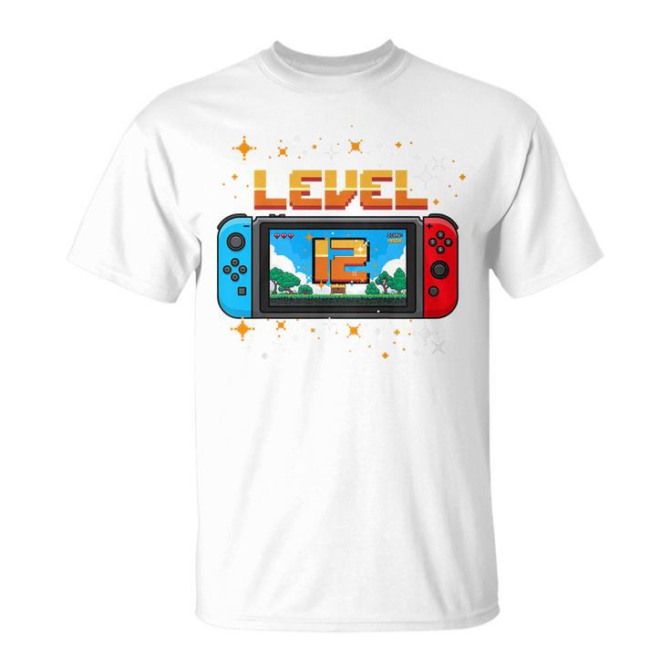 12 Year Old Level 12 Birthday Boy Video Games Gaming T-shirt