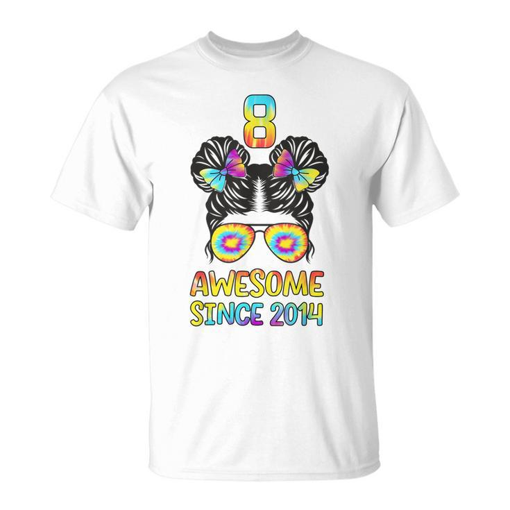8 Year Old Awesome Since 2014 8Th Birthday Ns Girls T-shirt